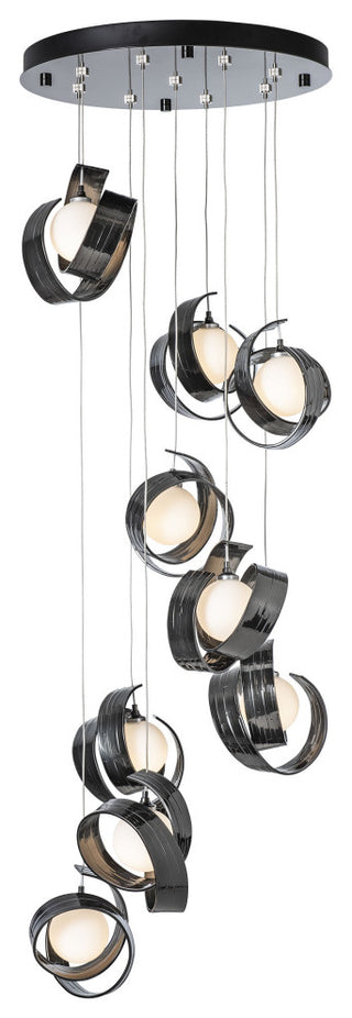 Riza 9-Light Pendant Ink Opal Glass Standard