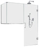 Unidoor Plus 54"x30.38" Shower Enclosure, Chrome