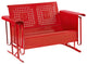 Crosley Bates Loveseat Glider, Red