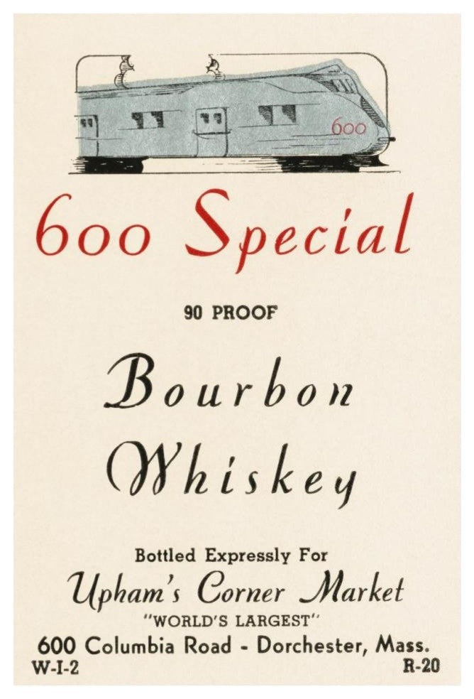 "600 Special Bourbon Whiskey" Paper Print by Vintage Booze Labels, 26"x38"