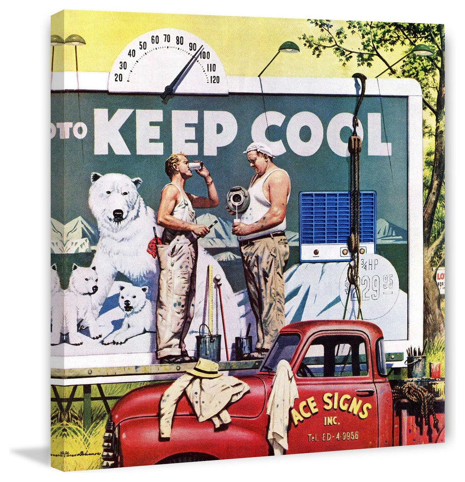 "Billboard Painters" Painting Print on Canvas by Stevan Dohanos