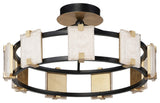 Maxim 39530 Radiant 9 Light 27" LED Drum Ceiling Light - Black / Gold Leaf /