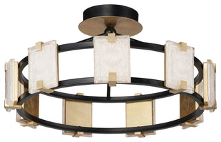 Maxim 39530 Radiant 9 Light 27" LED Drum Ceiling Light - Black / Gold Leaf /