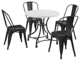Madeleine 32" 5-Piece Dining Set With Amelia Chairs, Table and 4 Chairs