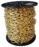 RCH Hardware Steel Standard Link Chandelier Chain, 164 Reel, Polished Brass, U25
