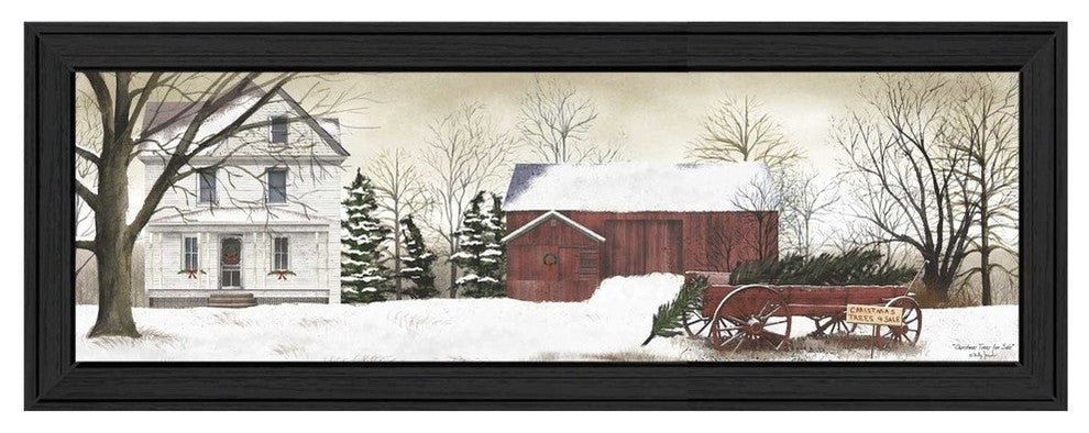 "Christmas Trees for Sale" By Billy Jacobs, Printed Wall Art, Black Frame