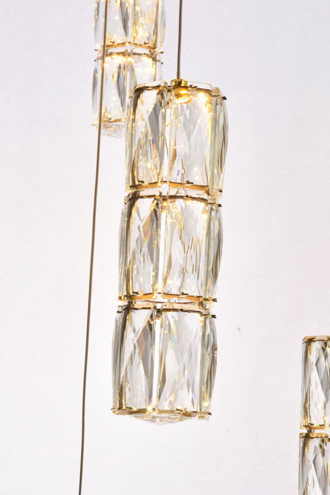 Elegant Lighting 3500D42 Polaris 25 Light 42"W LED Crystal - Chrome