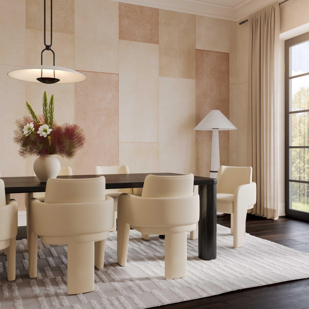 Leo Cream Vegan Leather Dining Chair