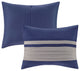 Madison Park Palmer Vera Microsuede 7-Piece Comforter Set, Blue