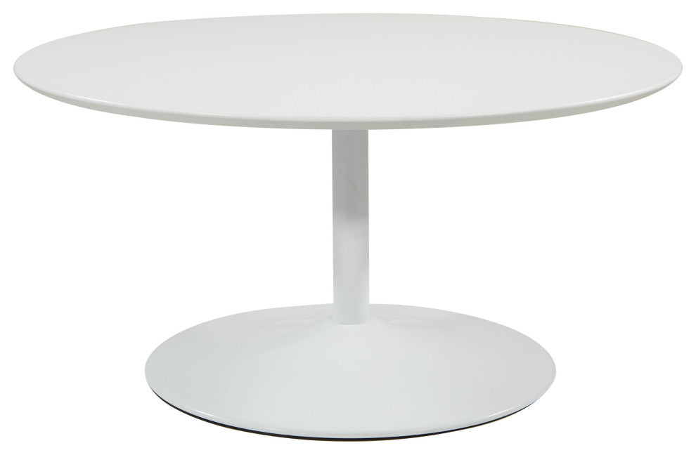 Flower Coffee Table With White Top and White Base