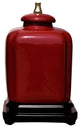 Beautiful Red Porcelain Jar Table Lamp, 19"