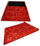 Hand Beaded Christmas Tree Collar, Red Sequins