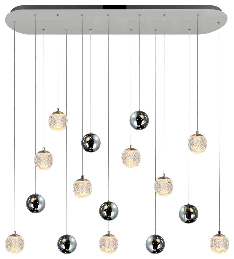 CWI Lighting 1679P40-9-601-RC Siena 9 Light Chrome Chandelier