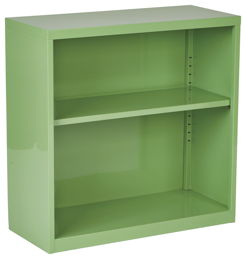 Metal Bookcase, Green, Ships fully Assembled.