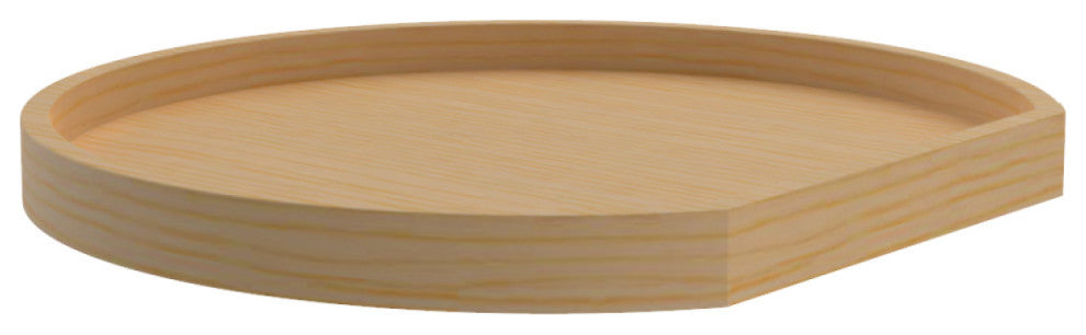 Wood D-Shape Lazy Susans for Corner Wall Cabinets With Swivel, 20"