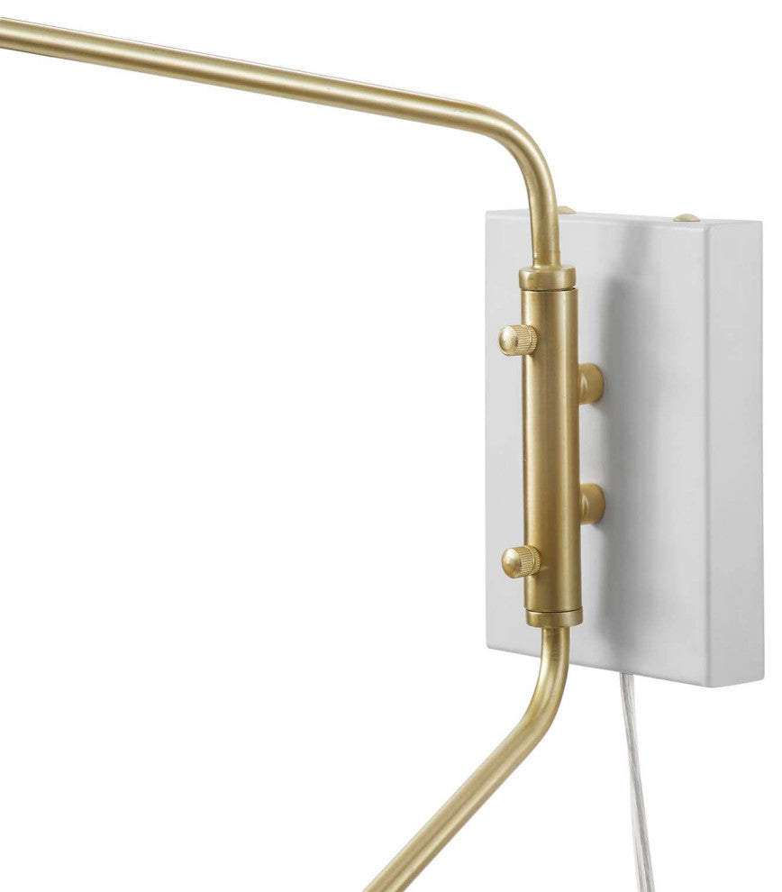 Sconce Wall Lamp Light Fixture, White, Metal, Modern Cafe Bistro Hospitality