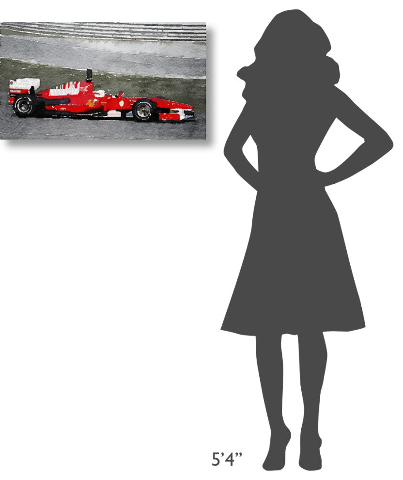 "Ferrari F1 Racing Watercolor" Fine Art Print