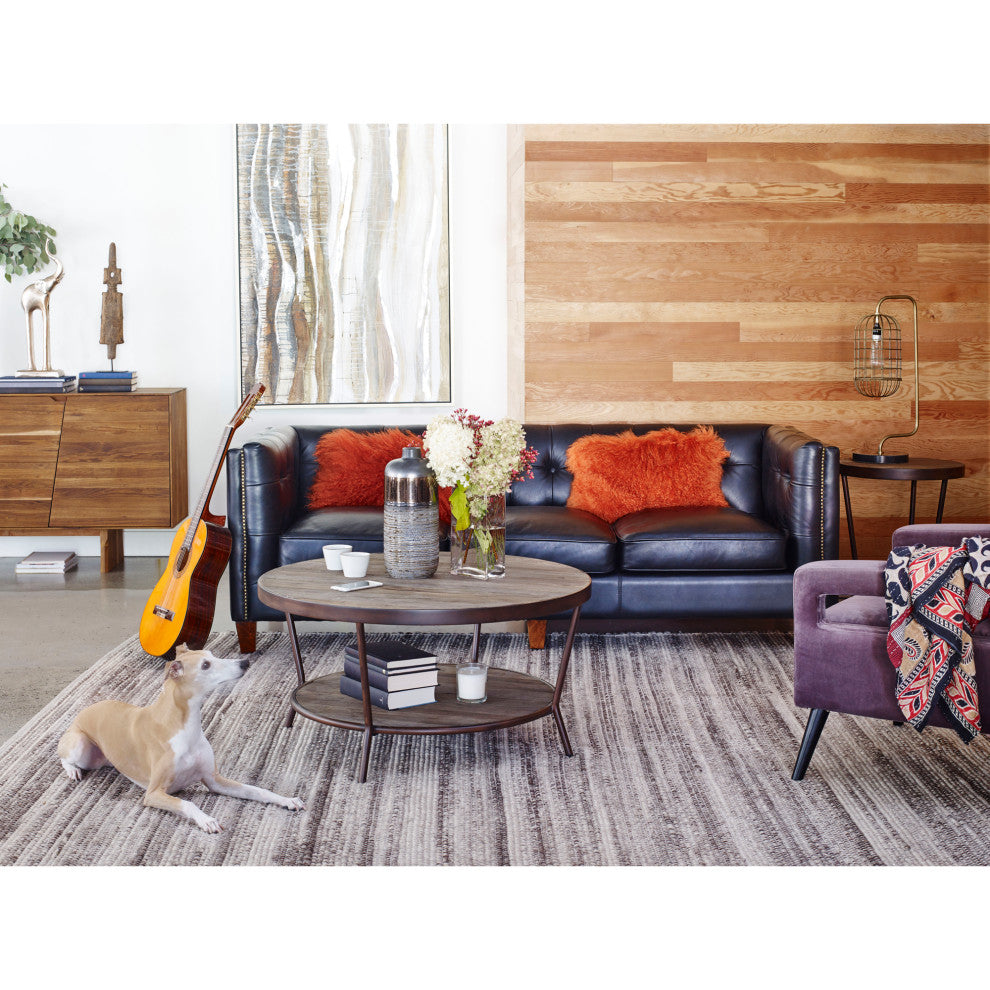 Contemporary Lamb Fur Pillow Rect. Orange - Orange