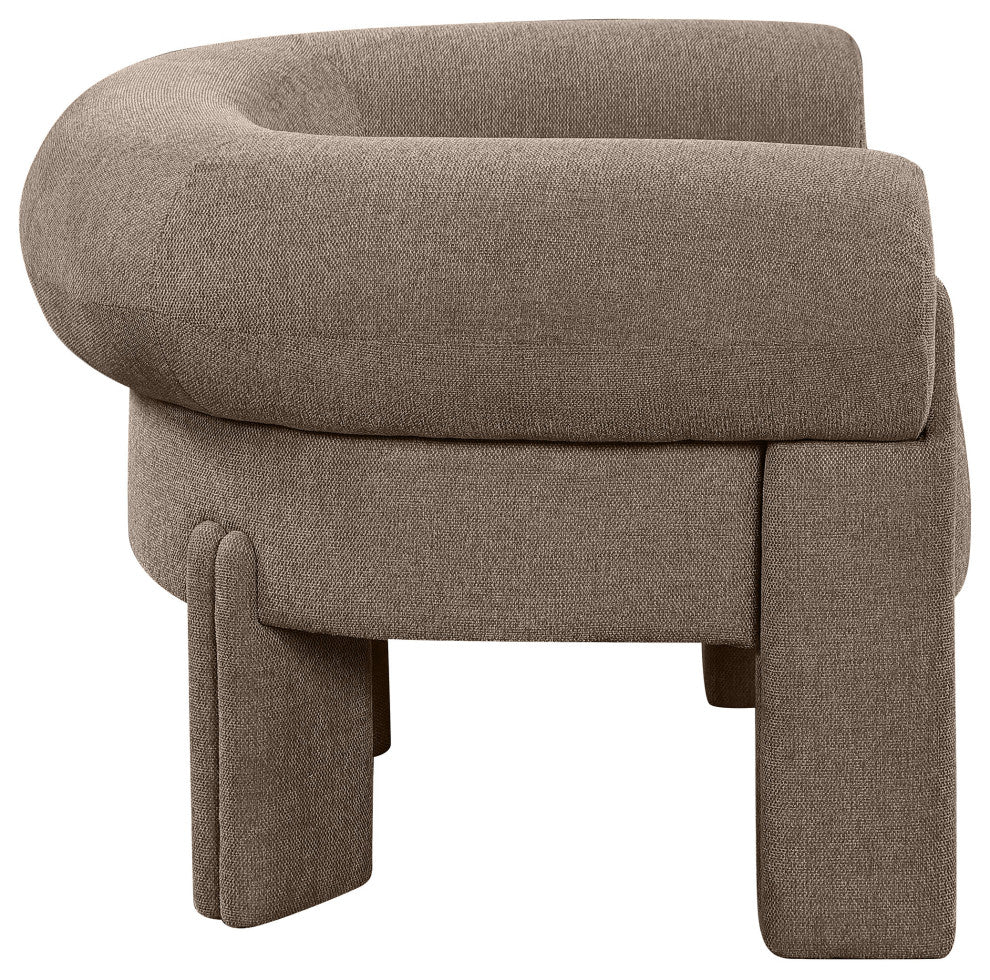 Stefano Upholstered Accent Chair, Brown
