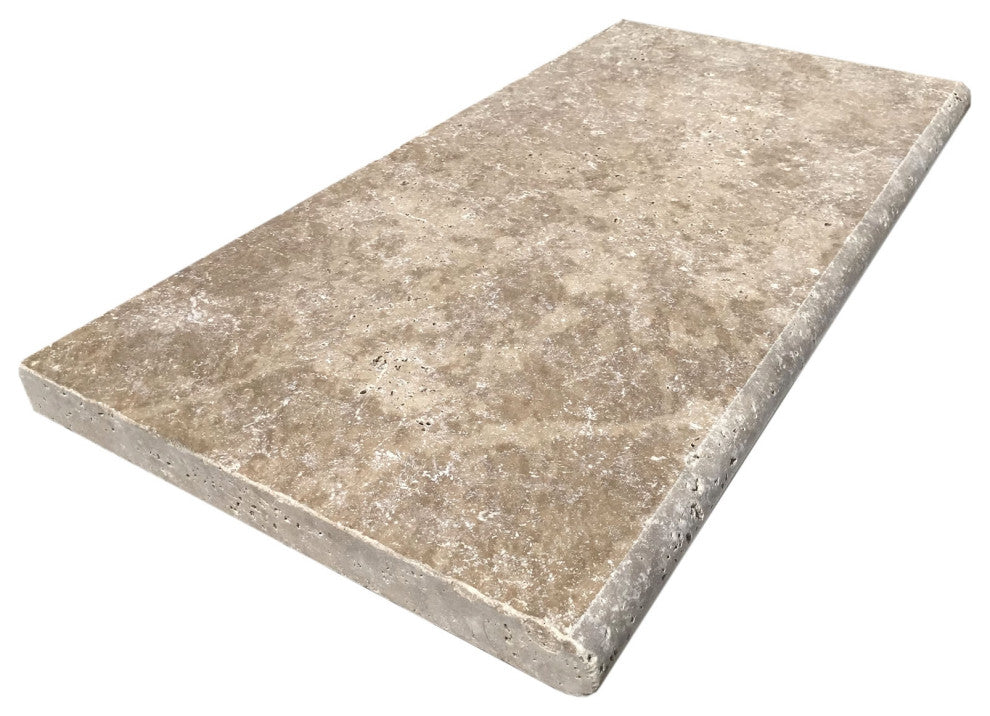 Tuscany Walnut 12X24 3CM, 1.25" Travertine Pool Coping