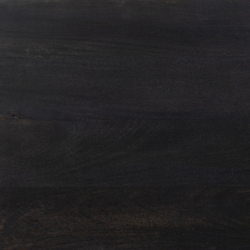 Caprice Narrow Cabinet Black Natural Cane, Black Wash Mango, Gunmetal