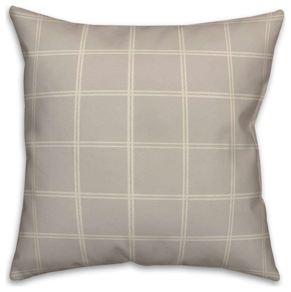 Gray and White Check 18x18 Spun Poly Pillow