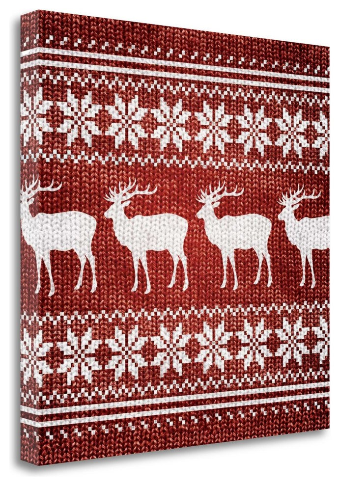 "Red Nordic Sweater I" By Artique Studio, Giclee Print on Gallery Wrap Canvas