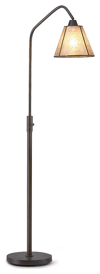 Midtown LED Vintage Dimmable Arch Floor Lamp, Dark Bronze/Mica