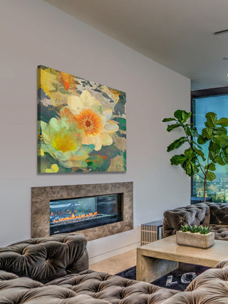 "Lilies Under a Bridge" Painting Print on Wrapped Canvas