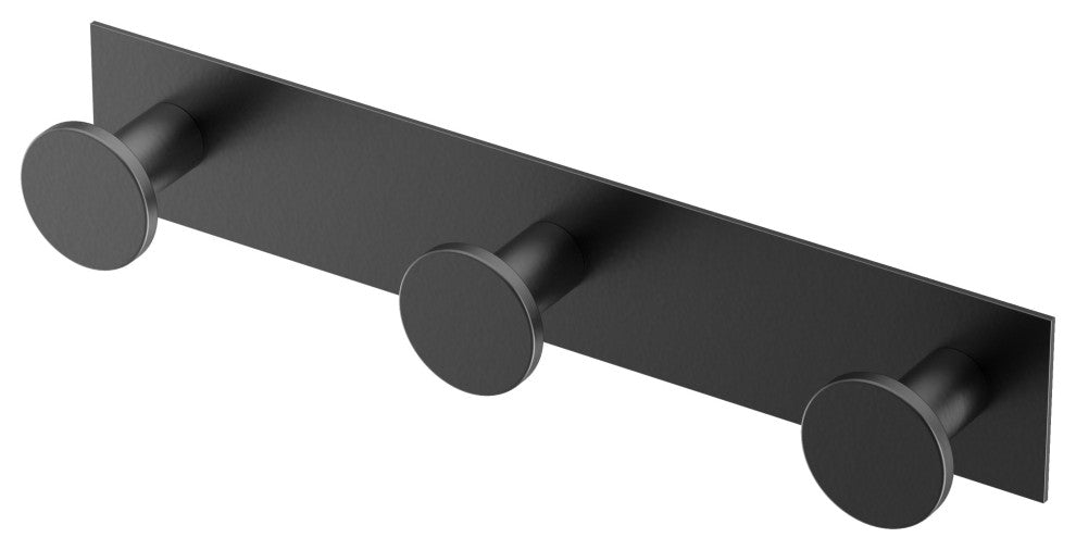 Glam All Modern Decor Hook, Matte Black, Triple