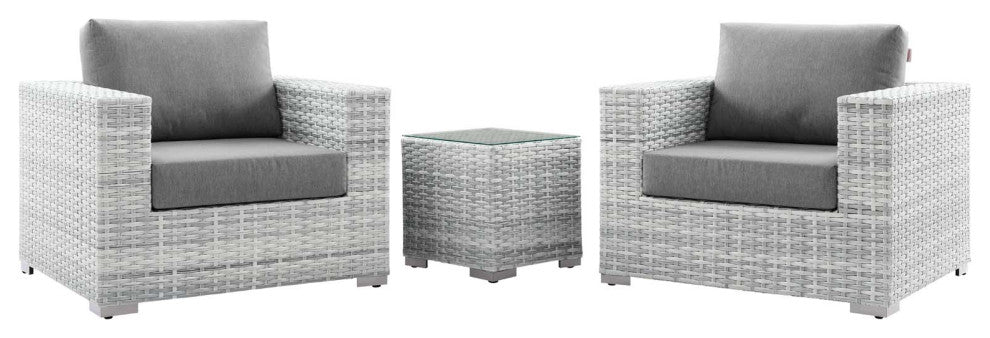 Convene 3-Piece Outdoor Patio Set - Light Gray Gray