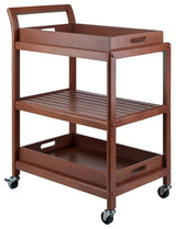 Albert 3-Tier Entertainment Cart, Walnut