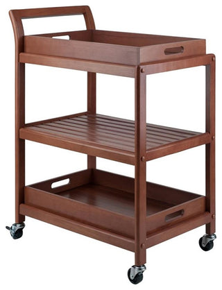 Albert 3-Tier Entertainment Cart, Walnut