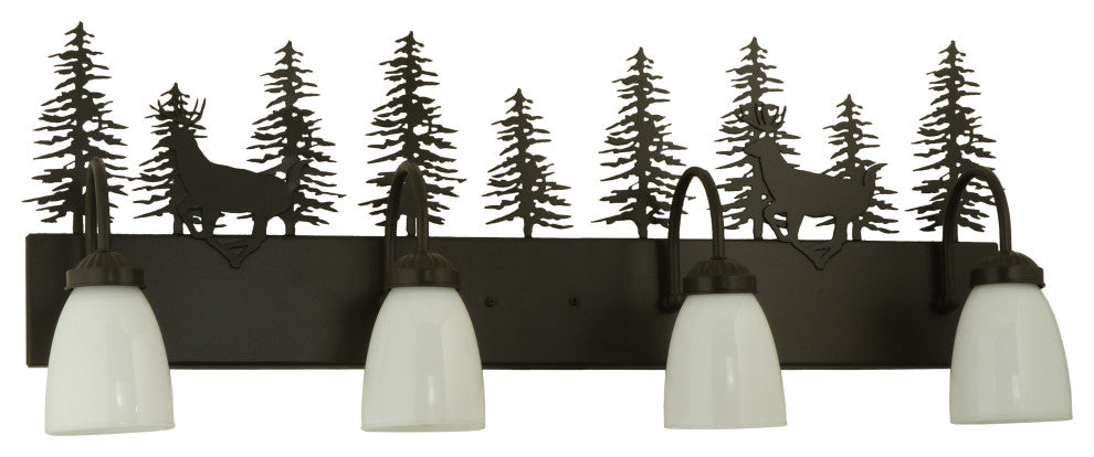 33W Deer through the Trees 4 LT Vanity Light
