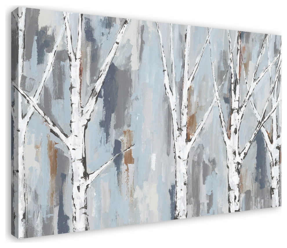 Painterly Birch Trees 32x48 Canvas Wall Art