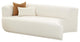 Fickle Cream Boucle Modular Left Arm Facing Loveseat
