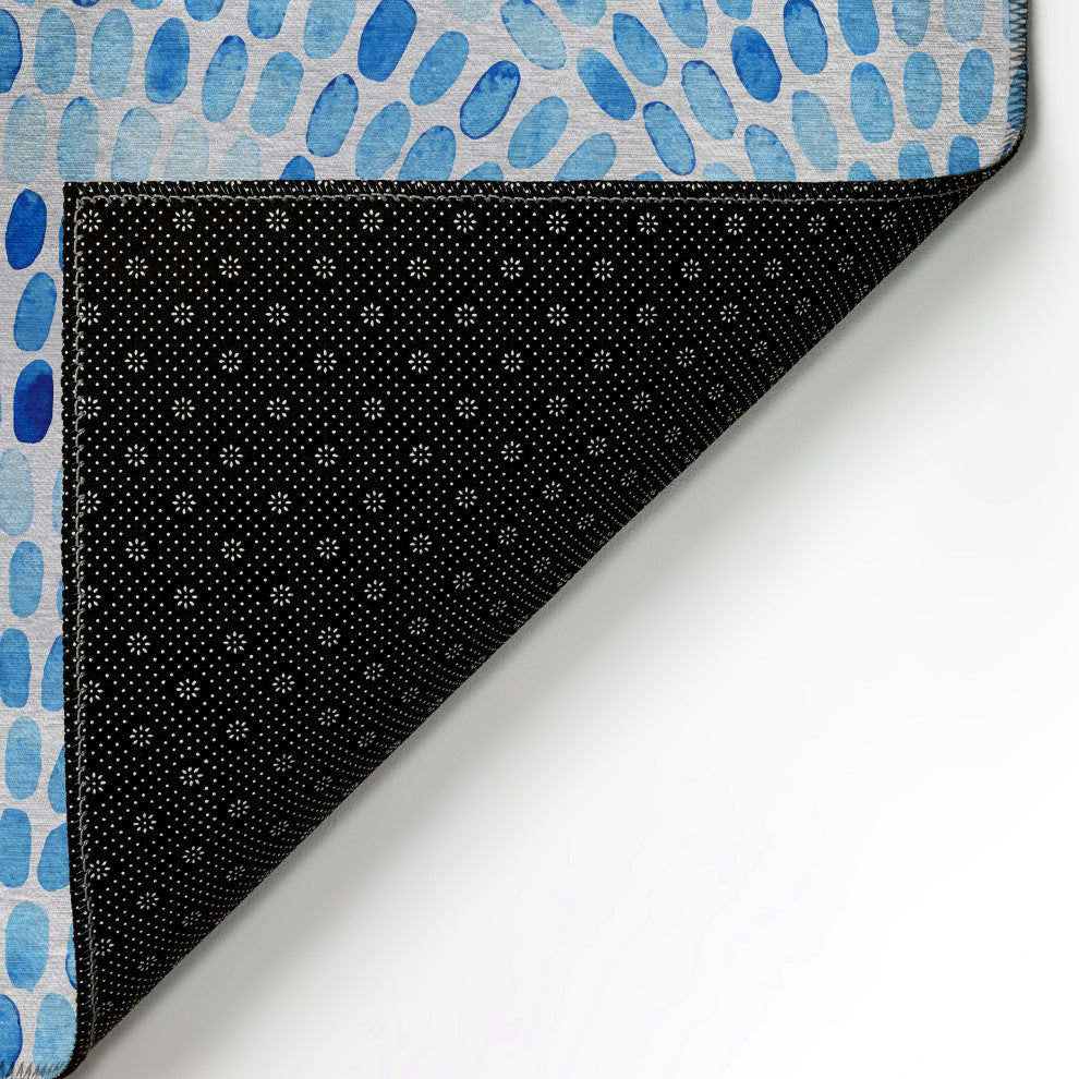 Indoor/Outdoor Seabreeze SZ7 Indigo Machine Washable 1'8" x 2'6" Rug