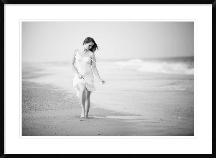 "A Walk On The Beach" Framed Digital Print by Jae, 38"x28"