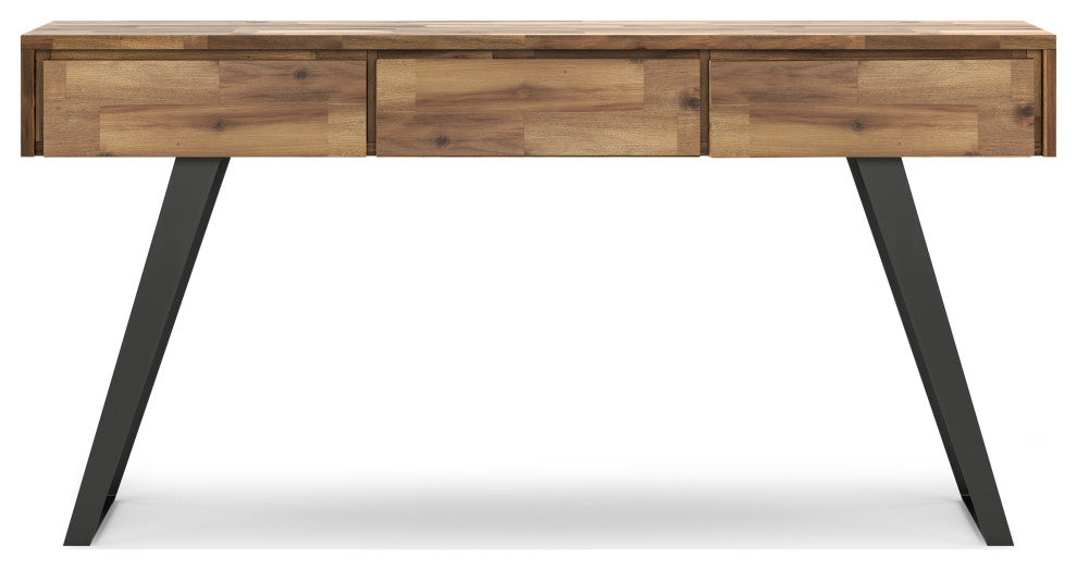 Lowry Console Sofa Table, Distressed Golden Wheat