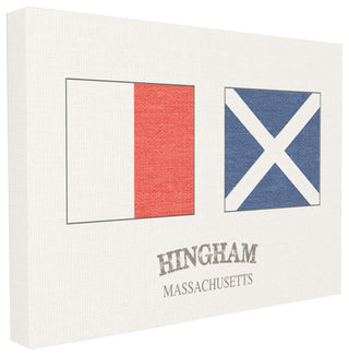 'Hingham Nautical Flags', Stretched Canvas, 24"x1.5"x30"