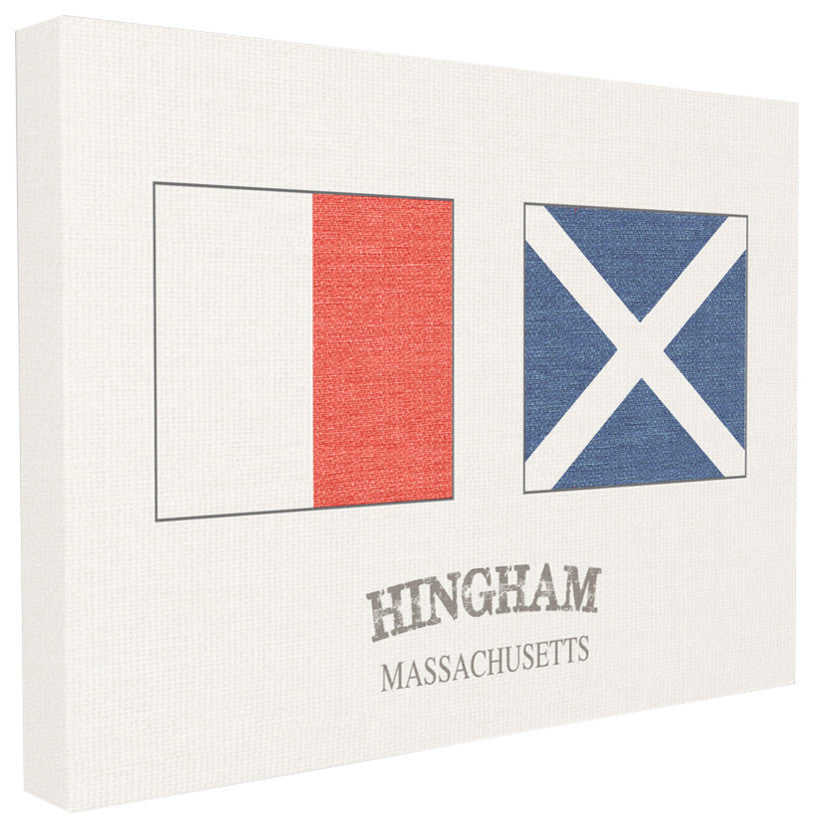'Hingham Nautical Flags', Stretched Canvas, 24"x1.5"x30"