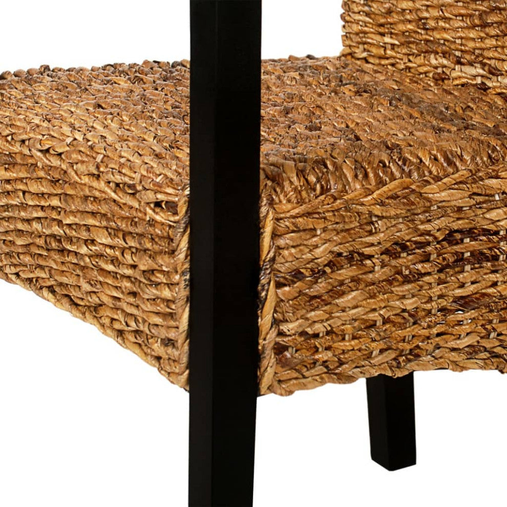 vidaXL Dining Chairs 4 pcs Abaca and Solid Mango Wood