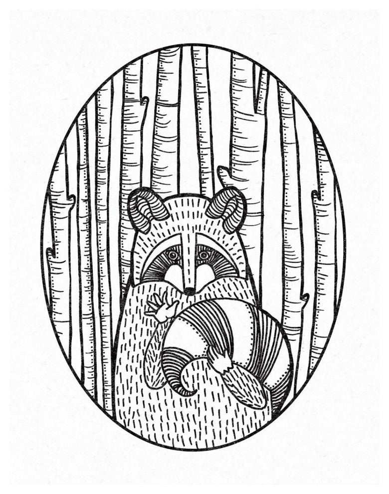 "Forest Friends II Black and White" Paper Print by Elyse DeNeige, 30"x37"