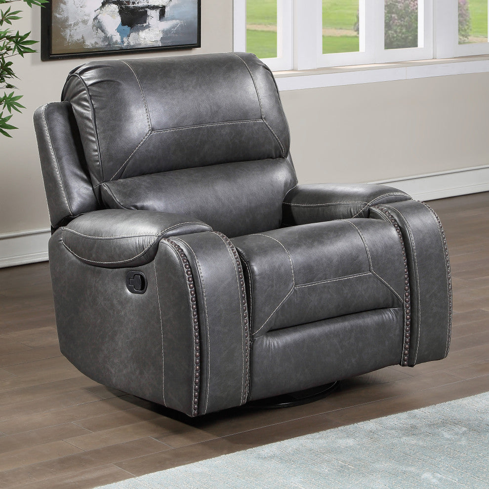 Keily Manual Reclining 3 Piece Motion Set Grey