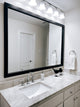 Meade Framed Wall Mirror, Black, 36"x54"