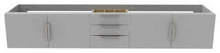 CastelloUSA Alpine 84" Wall Mounted Vanity, Base Only, Gray, Brushed Nickel