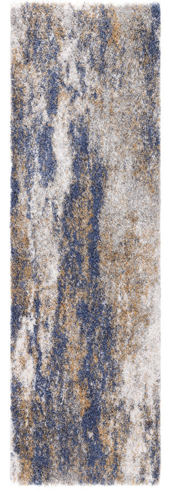 Noori Rug Shag Ridley Blue/Gold Runner