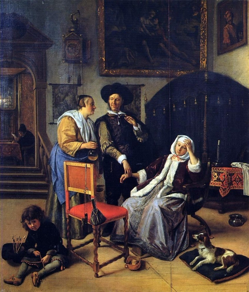 Jan Steen The Doctor's Visit, 20"x25" Gallery Wrapped Canvas Print
