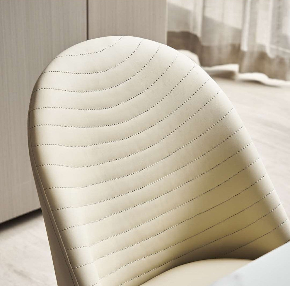 Nordic Design Leisure Backrest Dining Chair, Beige