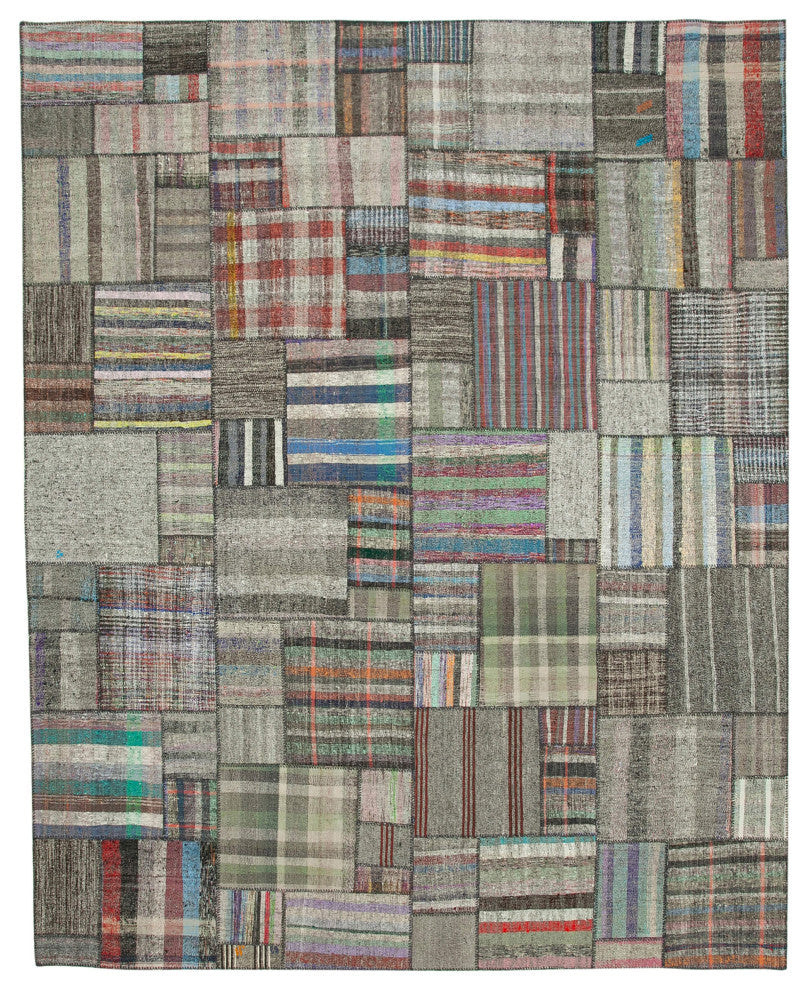 Rug N Carpet - Handmade Turkish 10' 10'' x 13' 6'' Unique Patchwork Kilim Rug